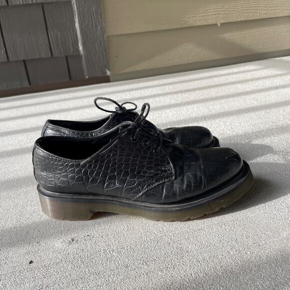 Dr. Martens croc print oxford shoes chunky lug sole doc's | size US 6 womens - Picture 6 of 8